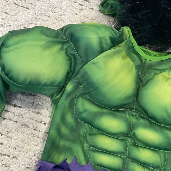Marvel Kids Hulk Green and Purple Superhero Costume - Picture 3 of 15
